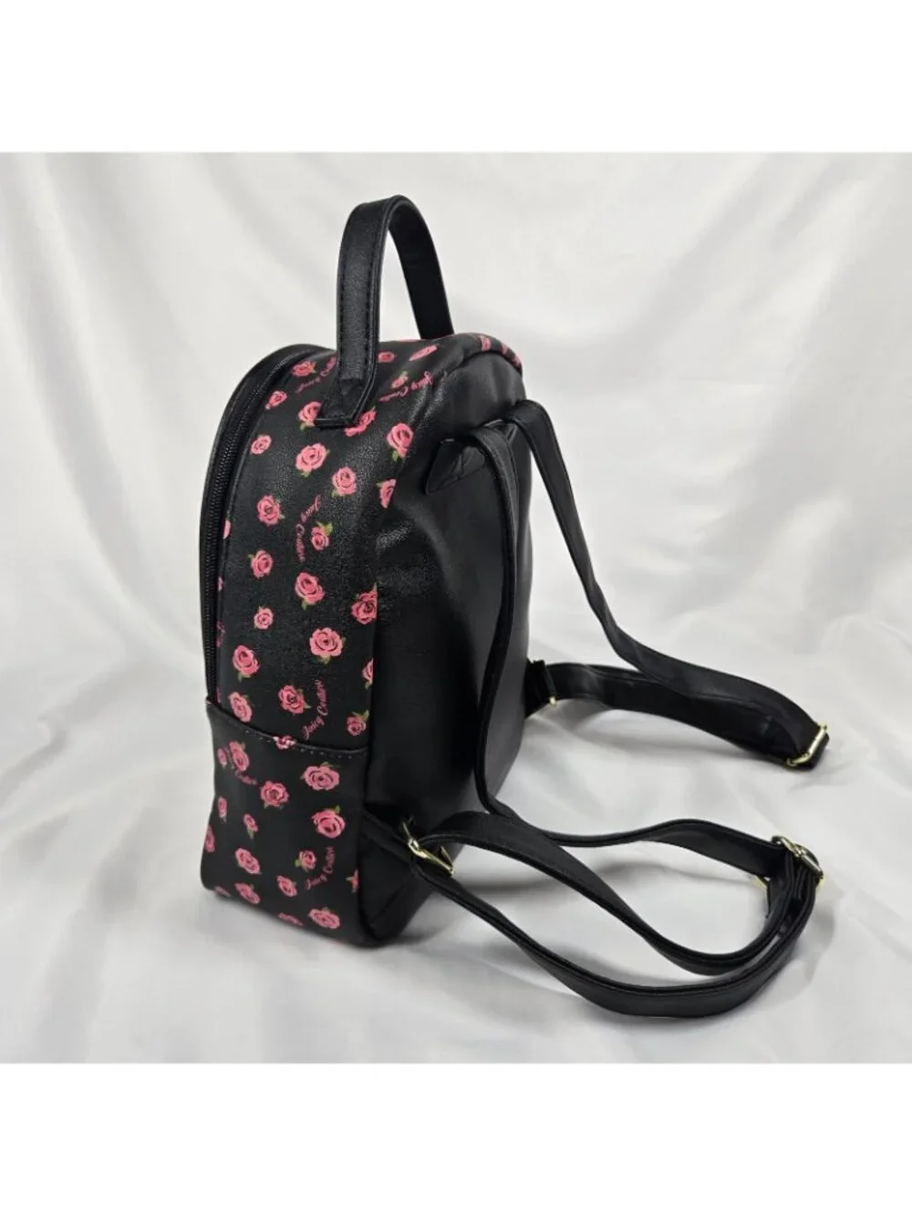 Juicy Couture Black Disty Dusty Rose Promenade Small Backpack